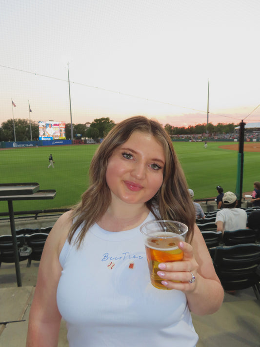 Beer Time Tank (Cropped) - Baseball Collection